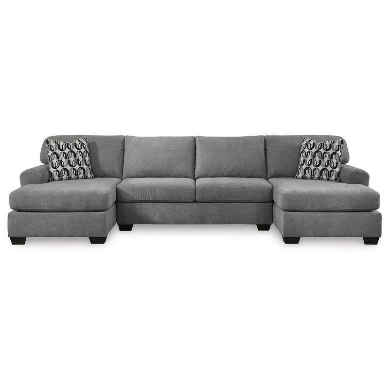 Signature Design by Ashley Birkdale Court Gray 3-Piece Sectional - 138" W x 64" D x 38" H