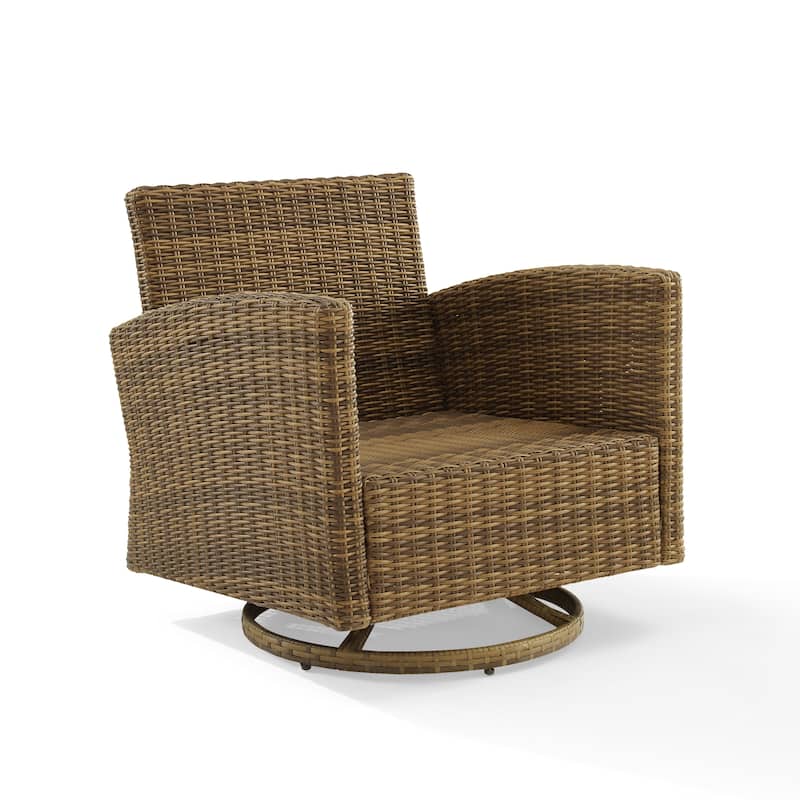 Crosley Bradenton Outdoor Wicker Swivel Rocker Chair