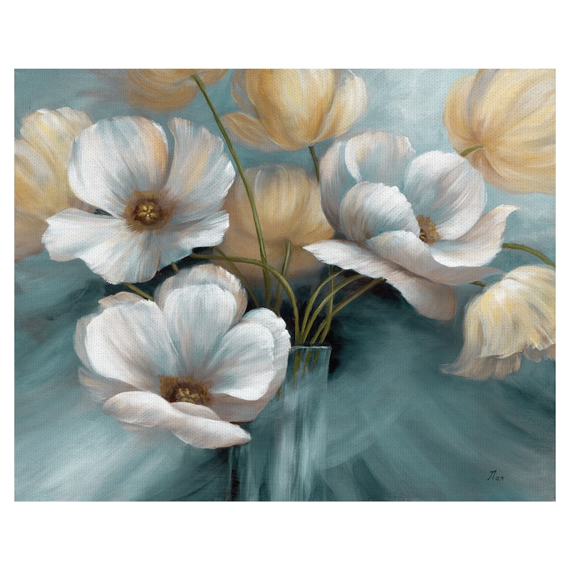 Scent of Summer Teal by Nan Canvas Art Print
