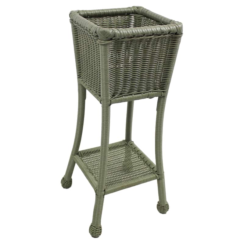 Maui Resin Wicker/ Steel Square Planter