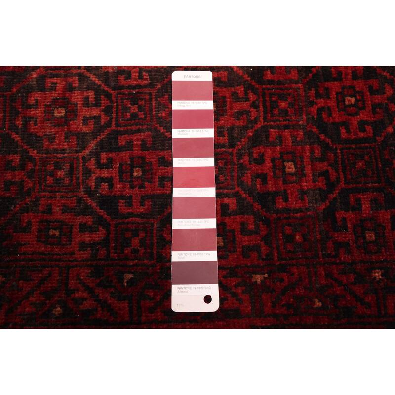 ECARPETGALLERY Hand-knotted Baluch Red Wool Rug - 3'1 x 7'4