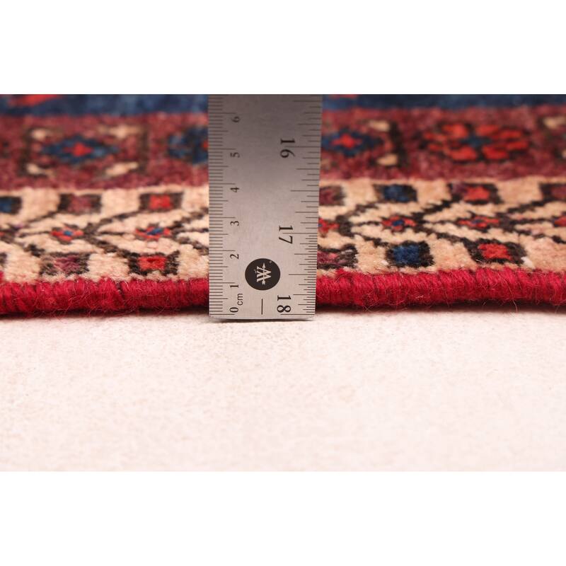 ECARPETGALLERY Hand-knotted Melis Vintage Red Wool Rug - 4'9 x 7'3