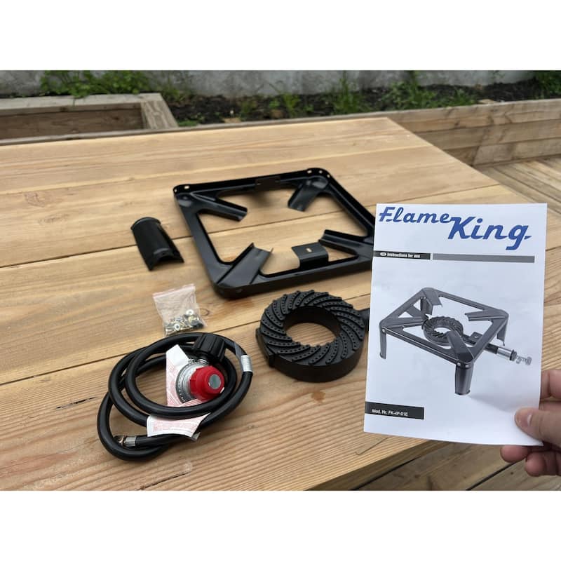 Flame King Heavy Duty 120K BTU Turkey Fryer Single Propane Burner