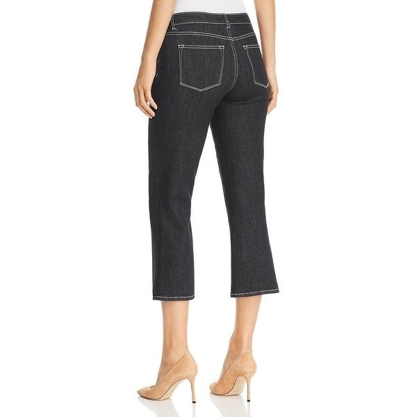 indigo cropped jeans