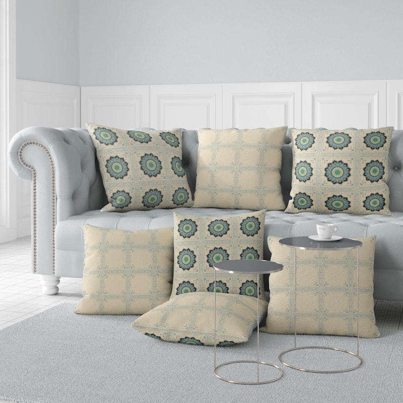 Amrita Sen Twilight Blossom Indoor Outdoor Pillow with Zip