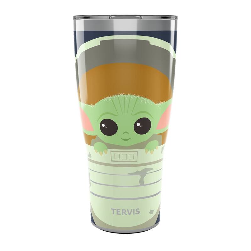 Tervis Traveler The Mandalorian Child in Carrier Triple Walled Insulated Travel Tumbler, Stainless Steel - 30oz
