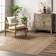 preview thumbnail 1 of 12, Nuloom Elba SuperiorWash Triangular Easy-Jute Machine Washable Area Rug 4' x 6' - Natural - Rectangle