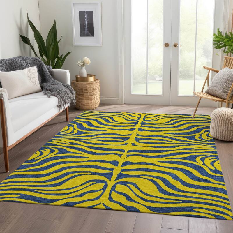 Premium Washable Super Soft Modern Zebra Print Mayfield Rug