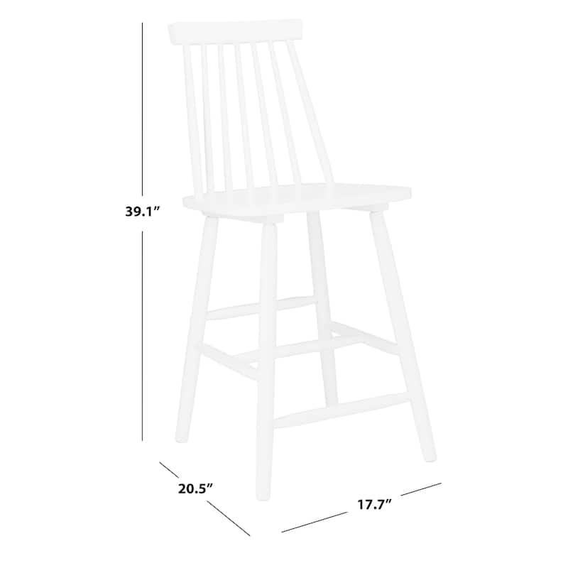 SAFAVIEH Beaufort 24-inch Spindle Farmhouse Counter Stool (Set of 2) - 18"W x 21"D x 39"H
