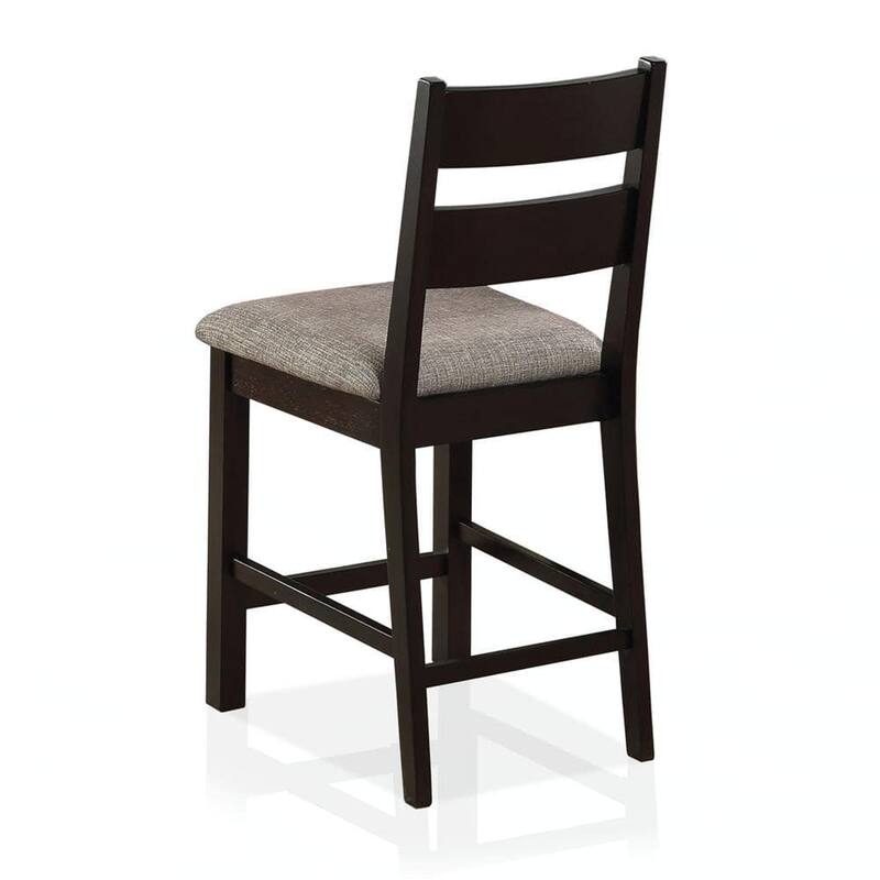 Dining Chairs Padded Fabric Seat Set of 2pc