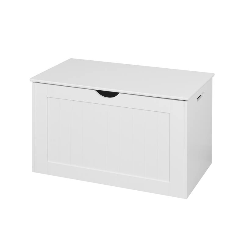 29.9in. White Lift Top Entryway Storage with 2 Safety Hinges