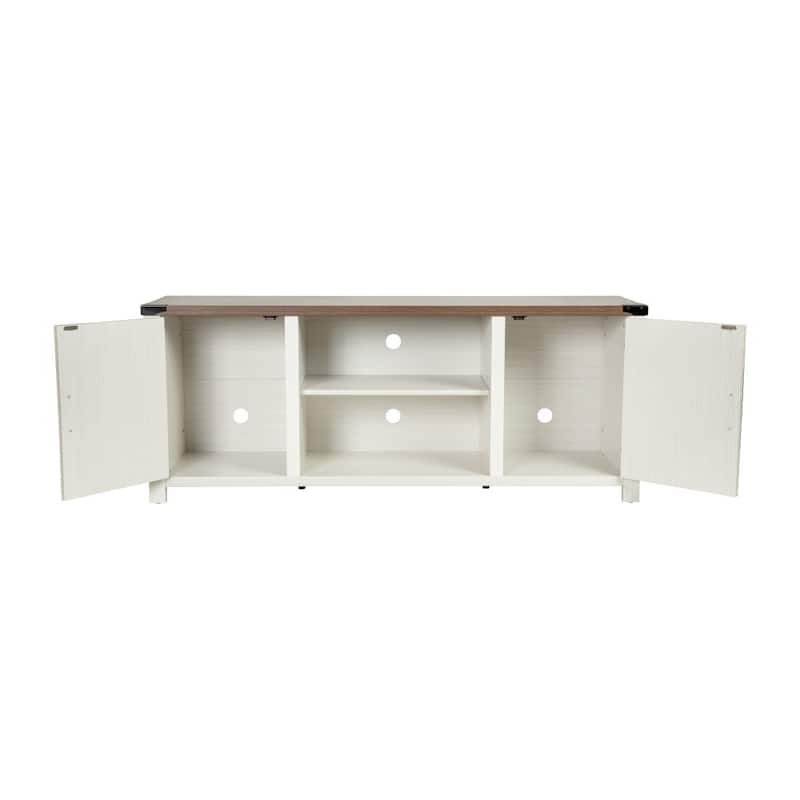59 Inch Barn Door TV Stand Fits up to 65" TV's with Adjustable Shelf - 59"W x 15.5"D x 23.75"H