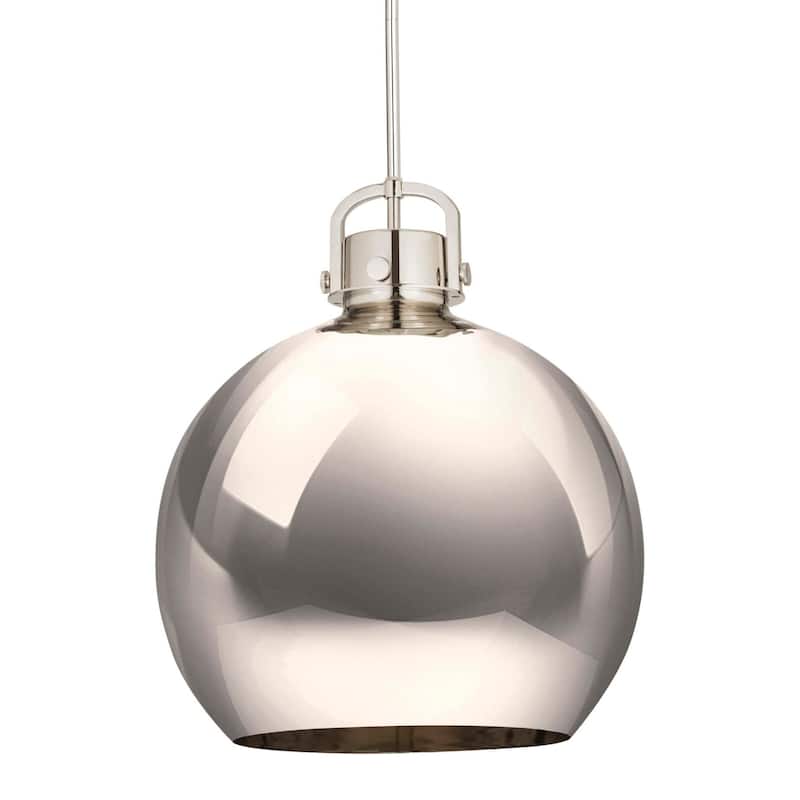 Innovations Lighting 410-1SL-23-18 Newton Sphere Pendant Newton Sphere - Polished Nickel / Polished Nickel