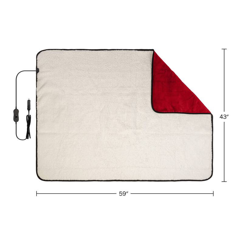 Heated Blanket Portable 12V Electric Travel Blanket for Car, Truck