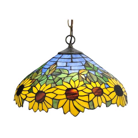 Meyda Tiffany 16" W Wild Sunflower Pendant