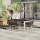 Option Black Table & Black Chairs with Aluminum Legs