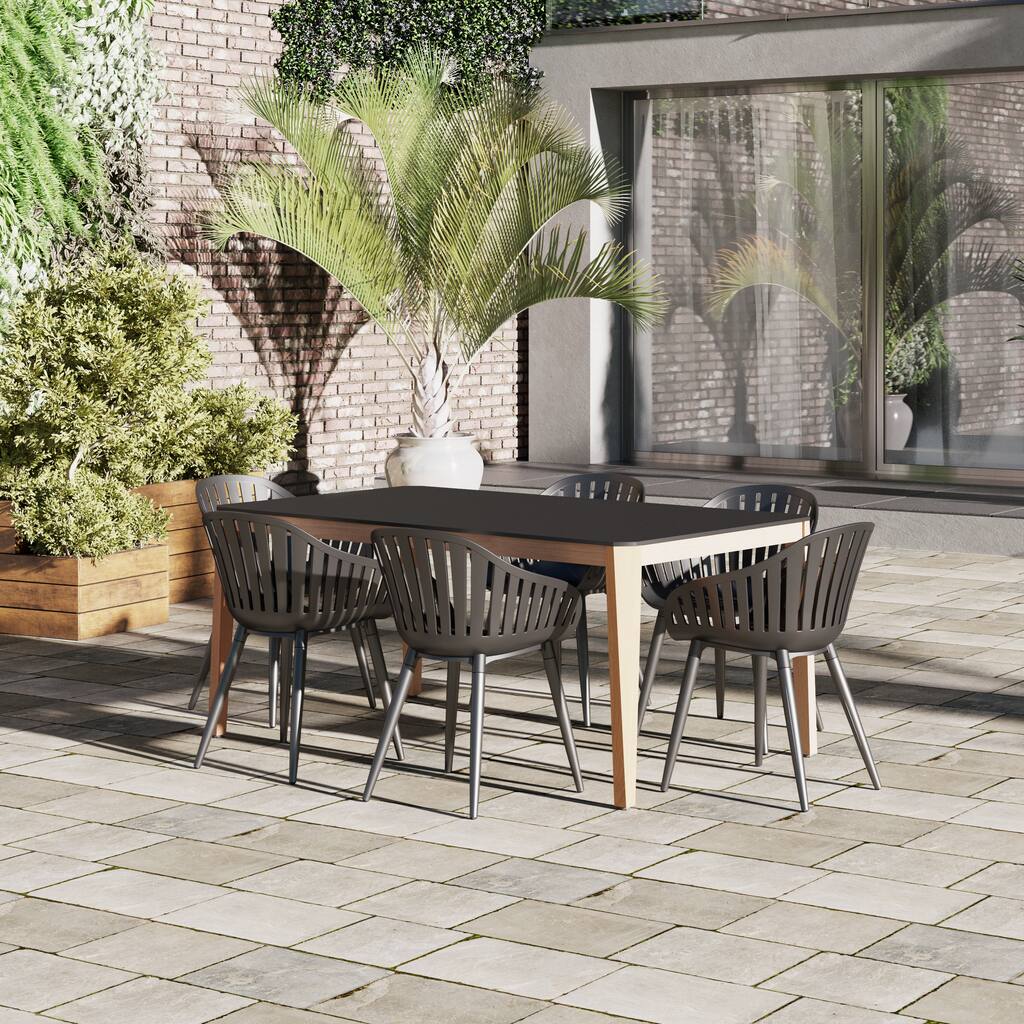 Amazonia Phairer FSC Certified Wood Outdoor Patio Dining Set