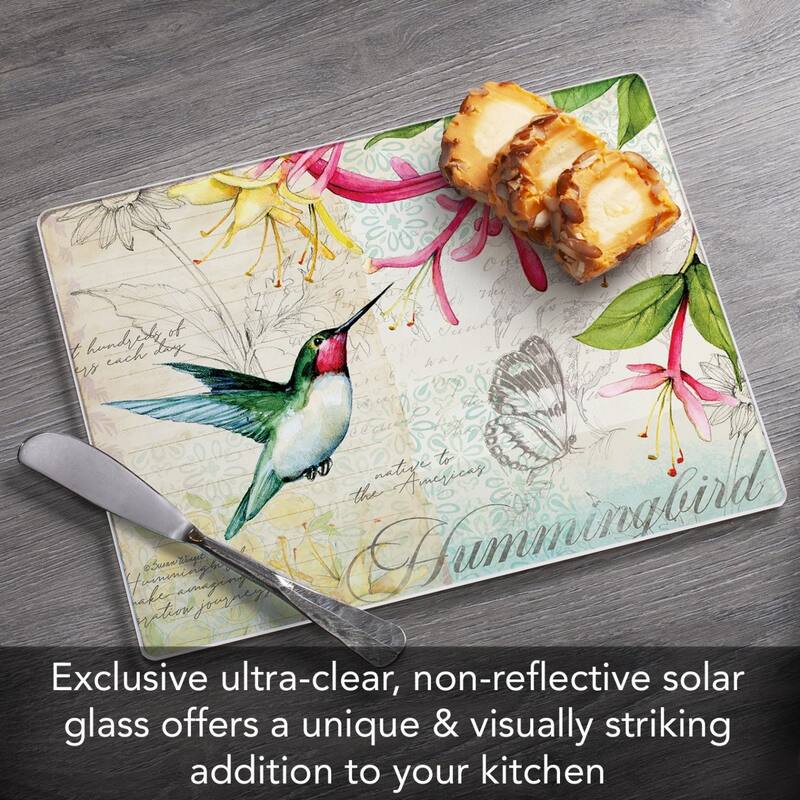 Field Guide 3mm Heat Tolerant Tempered Glass Cutting Board 10” x 8” Manufactured in the USA Dishwasher Safe