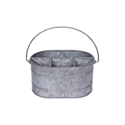 Metal Bucket with 4 Compartments and Handle