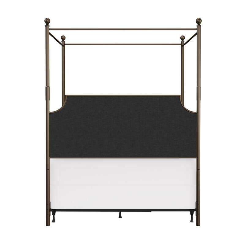McArthur Metal and Upholstered Canopy Bed