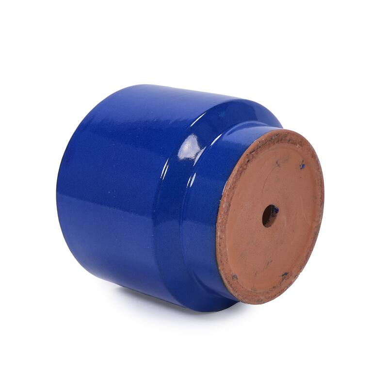 Handmade Indoor/Outdoor Ceramic Planter Set with Earthy Glossy Finish