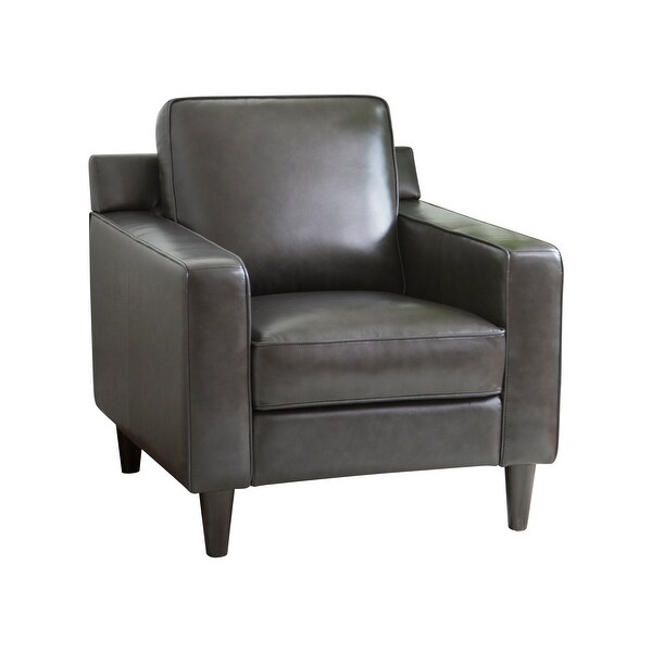 grey leather chair next