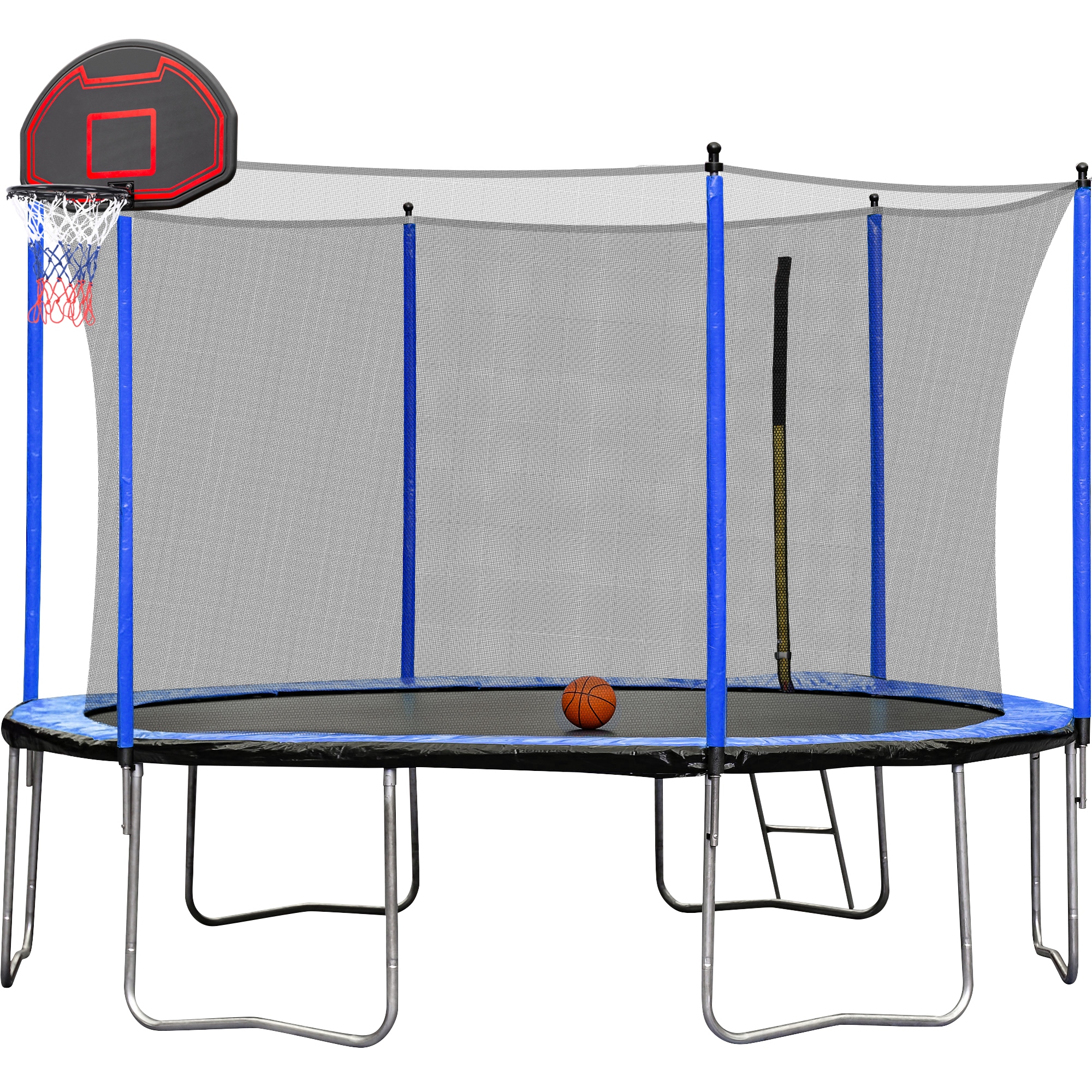 15FT Trampoline with Basketball Hoop Inflator and Ladder Inner