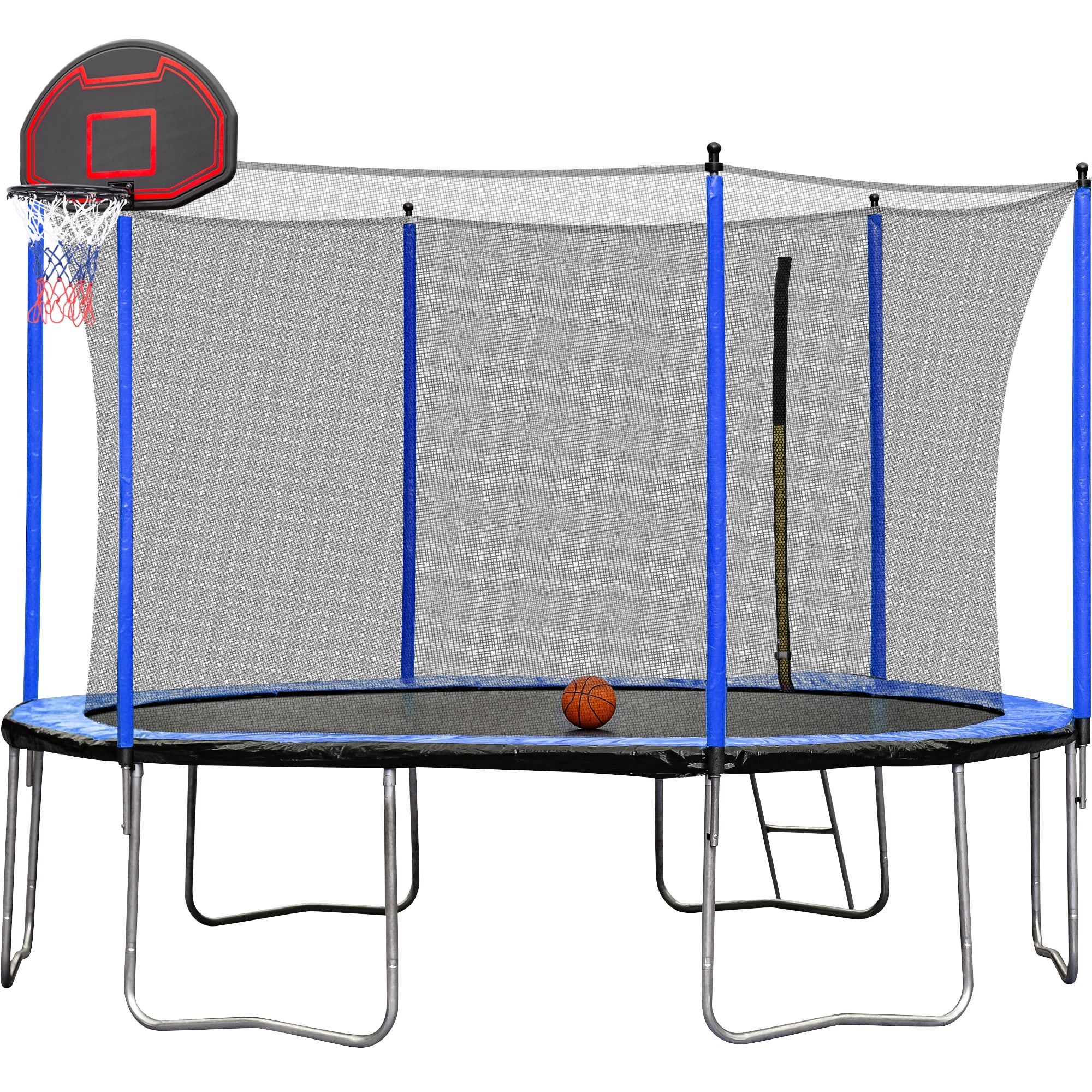 15 ft trampoline hotsell with basketball hoop