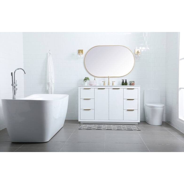 Elegant Lighting VF19454 Blake 54" Free Standing Single Basin Vanity
