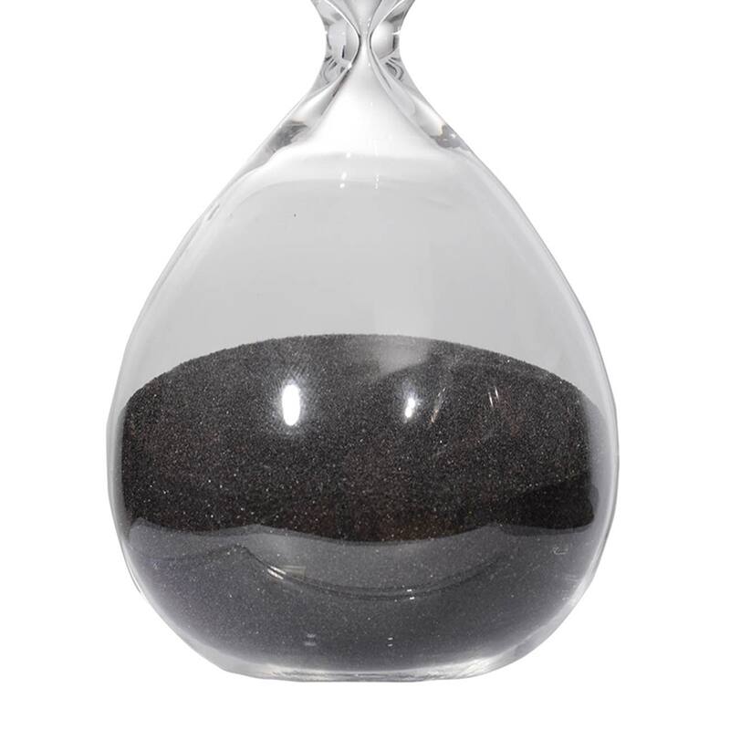 Set of 2, 8" Ferdinand 30-Minute Hourglass, Black Sand