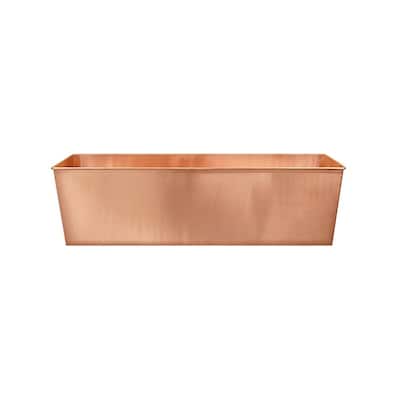 Achla Designs Large Solid Copper Flower Box, 35 Inch Wide, Satin Copper