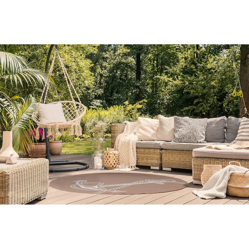 Anchored Nautical Indoor/Outdoor Rug