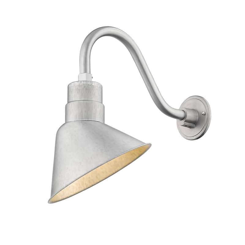 Millennium Lighting 10" Angle Shade with 15" Gooseneck in Multiple Finishes