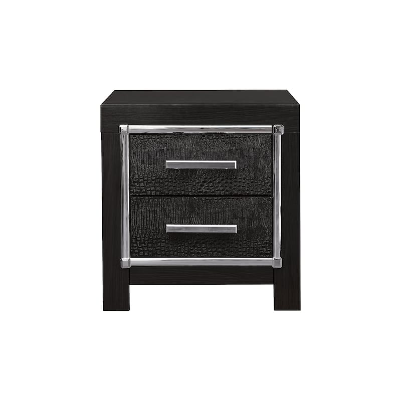 Kaydell Black Two Drawer Nightstand
