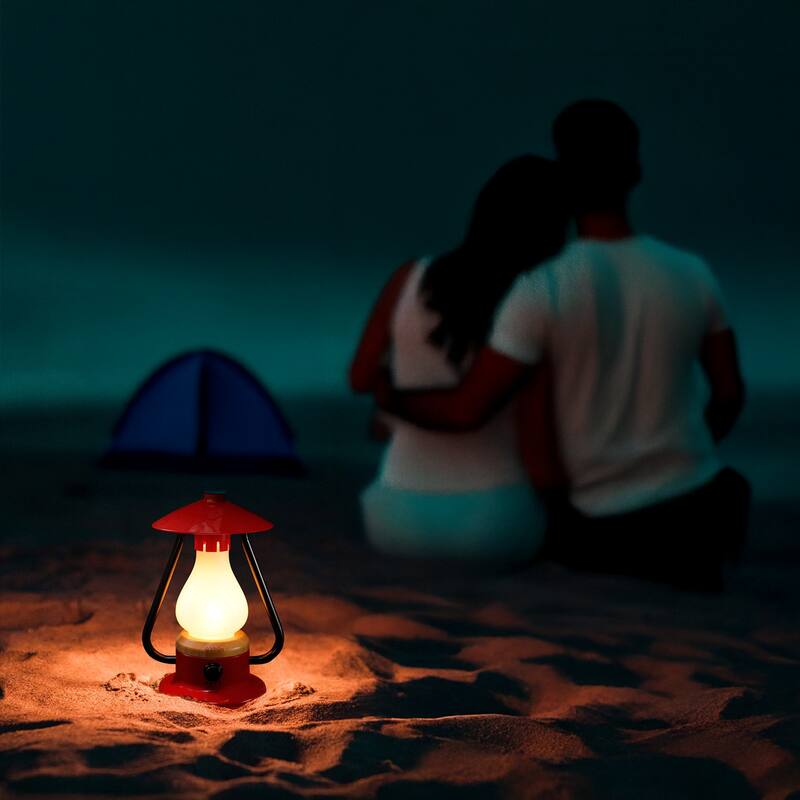 Kibun by Bulbrite Bonfire Cordless LED Outdoor Table Lamp + Dimmer Built-in Rechargeable Battery 3-Level Brightness + Power Bank