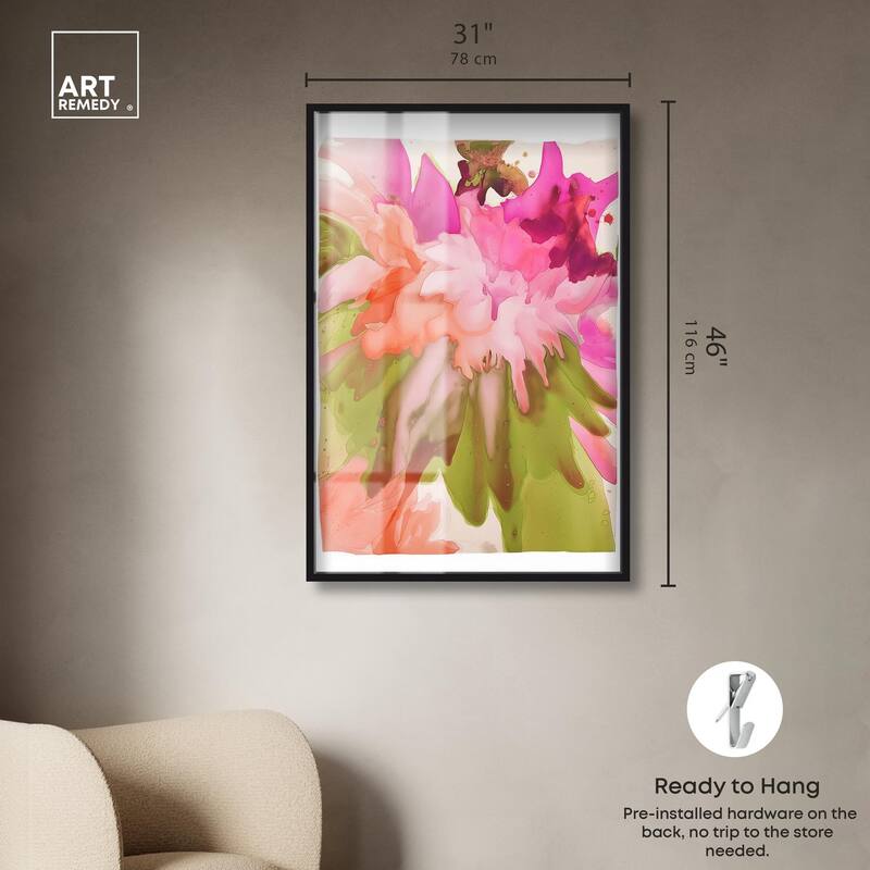 Vibrant Fluidity Floral IV Shadowbox by Art Remedy