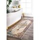 preview thumbnail 26 of 40, Brooklyn Rug Co Boho Traditional Distressed Medallion Area Rug 2' 6" x 6' Runner - Blue