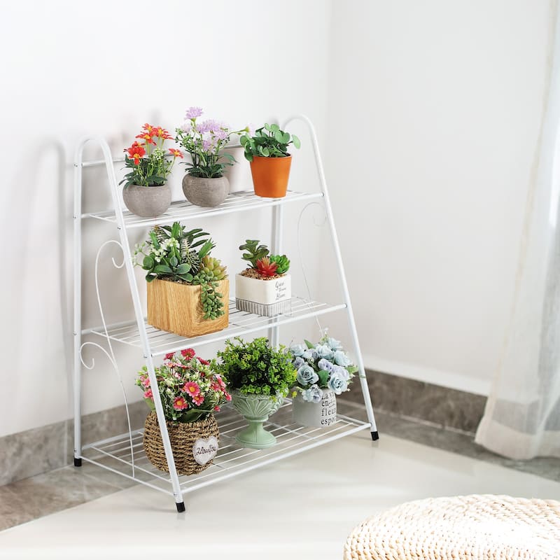 4 Tier Metal Plant Stand Indoor Outdoor