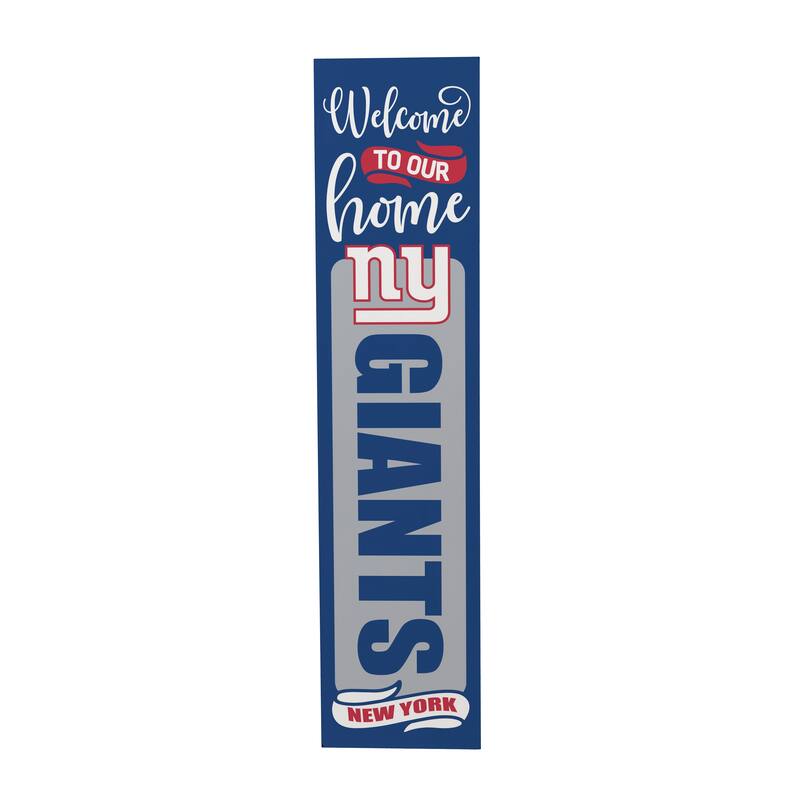 47" Double Sided Seasonal Porch Leaner, New York Giants - 47" x 11.25"