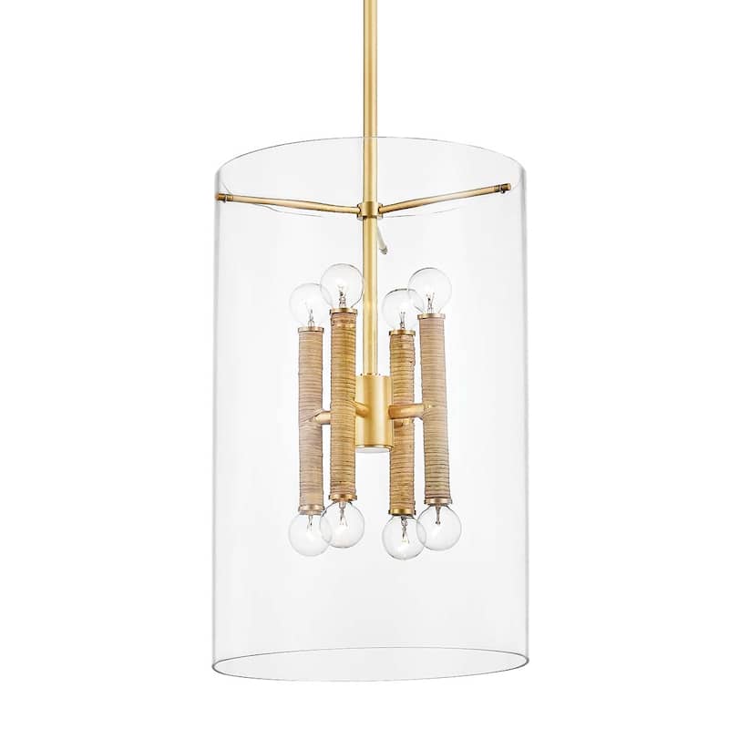 Hudson Valley Lighting BKO801 Barlow 8 Light 14" Wide Pendant - Aged Brass