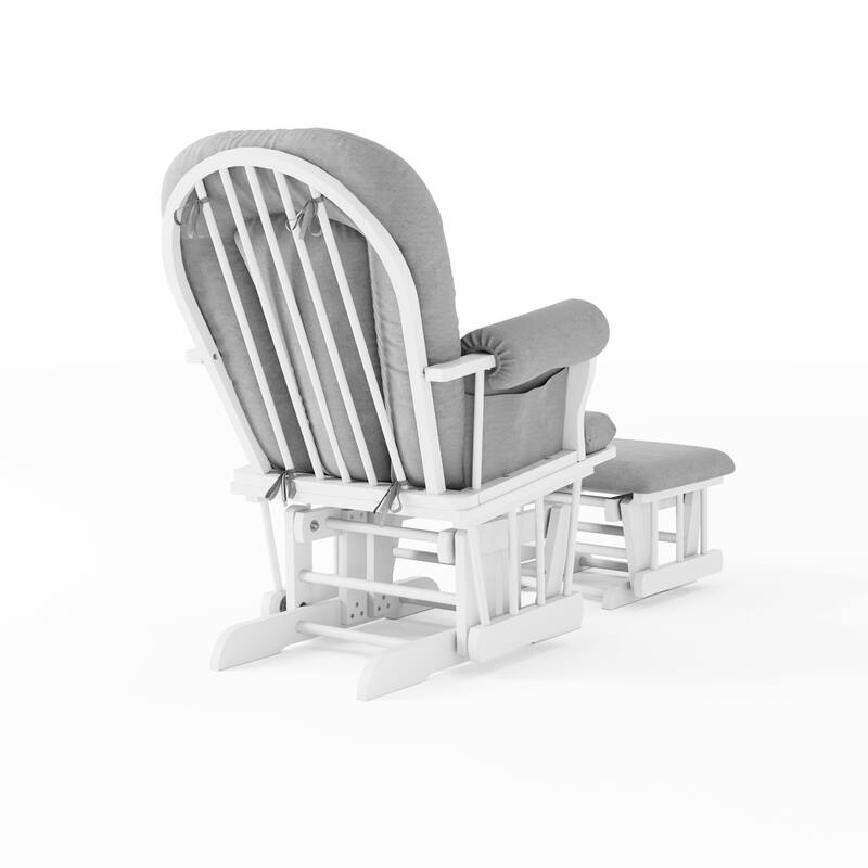 Forever Eclectic Cozy Glider Rocker and Ottoman