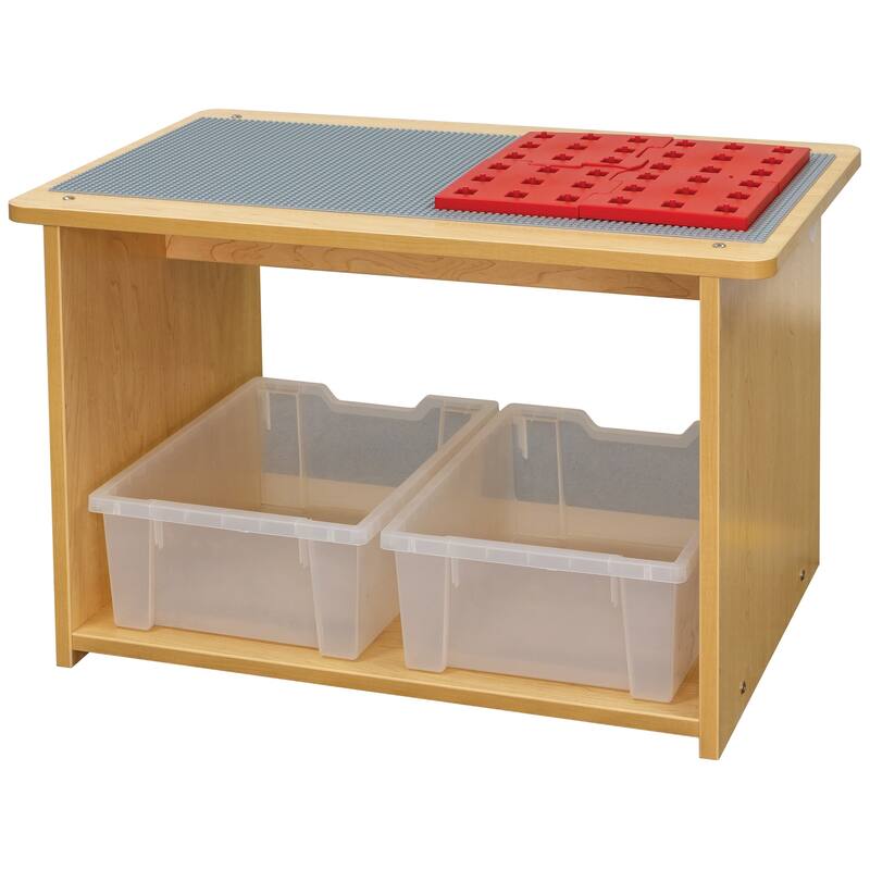 Tot Mate Laminate Preschool Play Center, Fully Assembled, 2 Bins Included, (32" W x 20.5" D x 20" H) - N/A