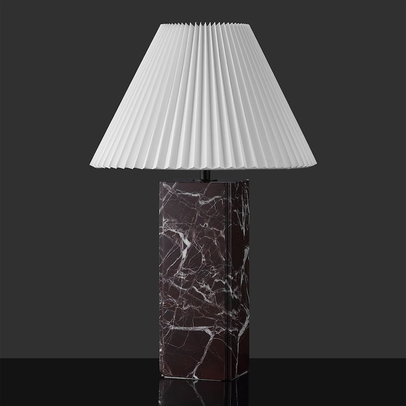 SAFAVIEH Couture Mackenzie Square Marble Table Lamp - 16"W x 16"D x 25"H