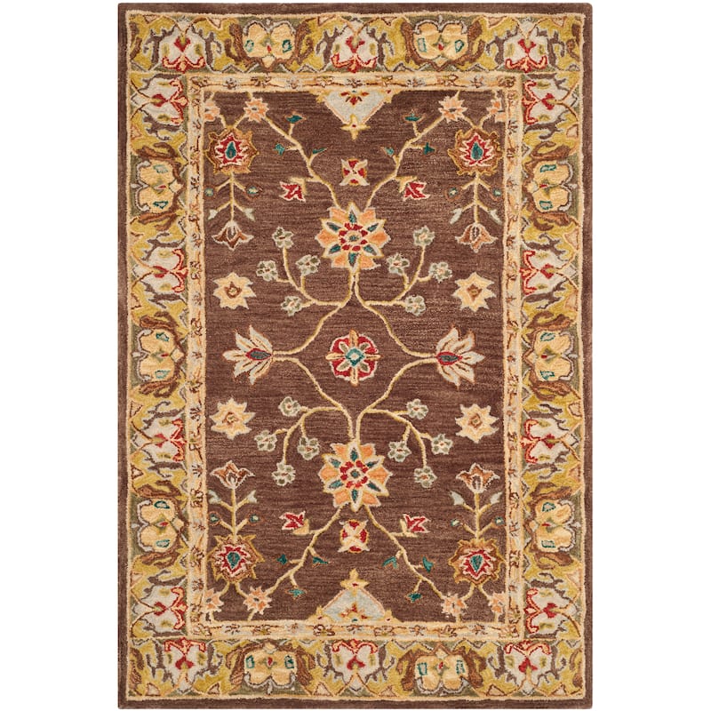 SAFAVIEH Handmade Anatolia Lisann Traditional Oriental Hand-spun Wool Rug