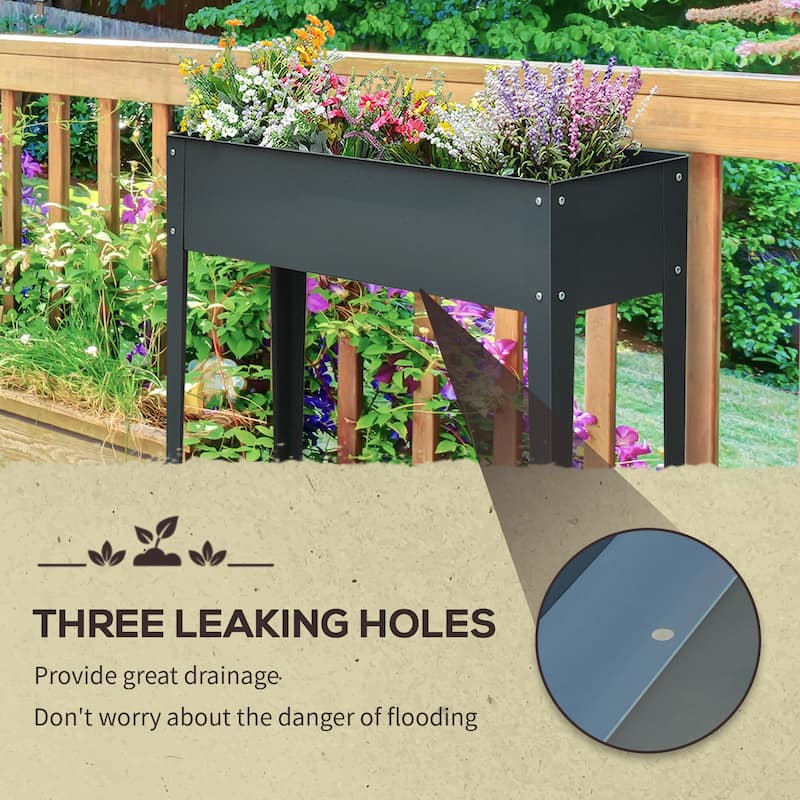 Outsunny Metal Raised Garden Bed
