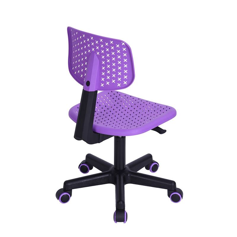 HomyLin Plastic Adjustable Rolling Kids Study Desk Chair Armless