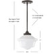 preview thumbnail 46 of 66, Cleo Adjustable Drop Metal/Glass LED Pendant, by JONATHAN Y