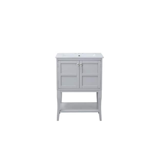 slide 2 of 11, Elegant Lighting VF2101 Mason 24" Free Standing Single Basin Vanity Grey - Painted