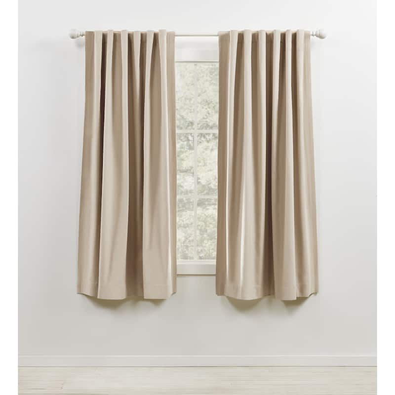 Lauren Ralph Lauren Waller Blackout Back Tab/Rod Pocket Single Curtain Panel - 52x63 - Taupe