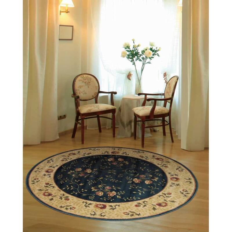 Nourison Somerset Abrash Bordered Floral Area Rug